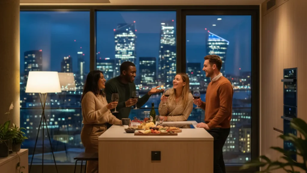 An image of Canary Wharf residents