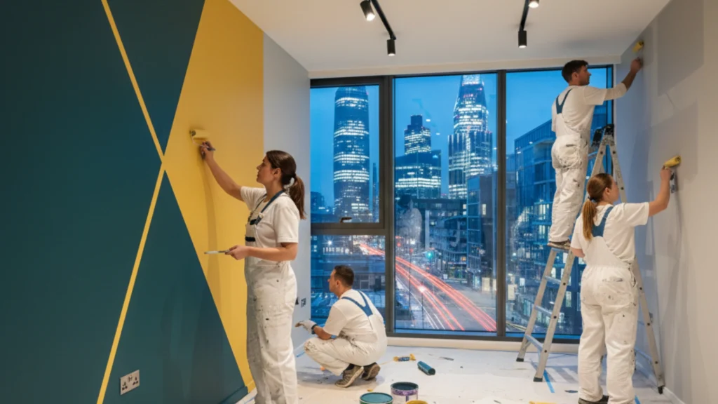 an image of E14 feature wall painters