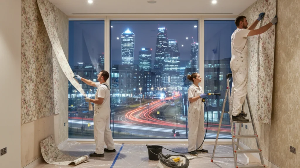 an image of E14 wallpaper removal