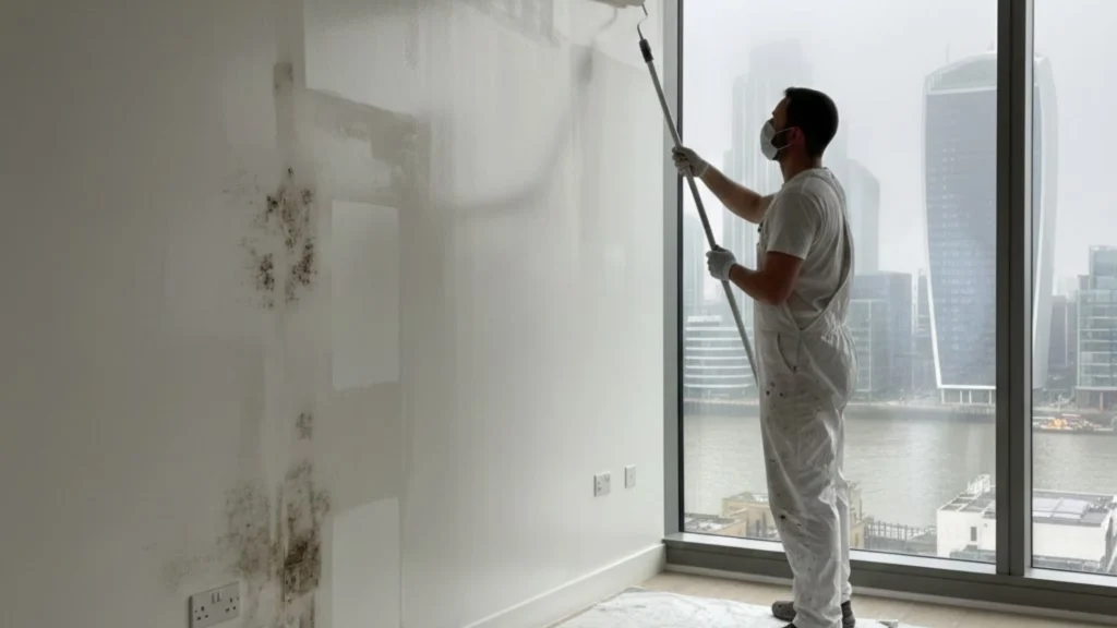 An image of damp & mould treatment E14